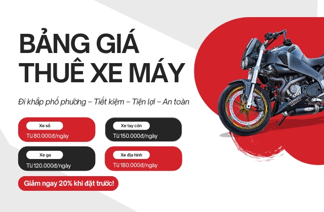 Thuê xe máy giá rẻ – Giao xe tận nơi