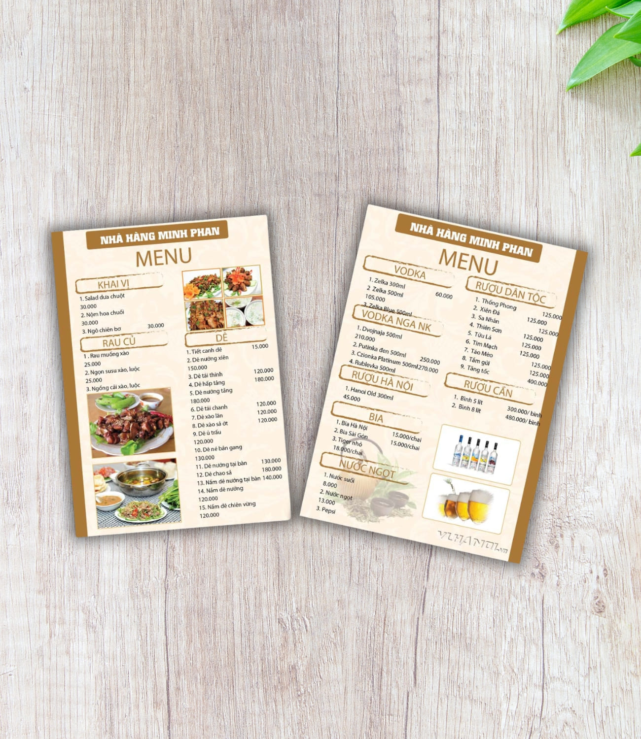 Thiết kế menu Cà Mau theo yêu cầu