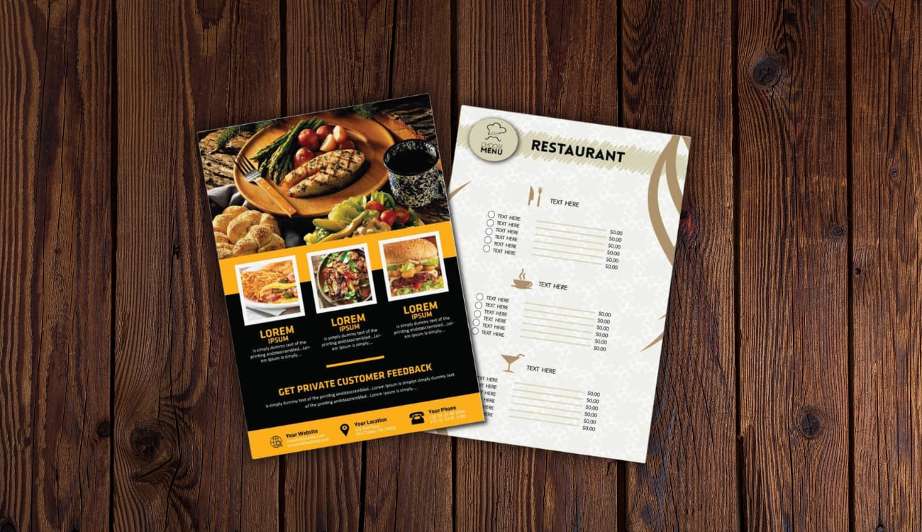 Dịch vụ in menu Cà Mau uy tín